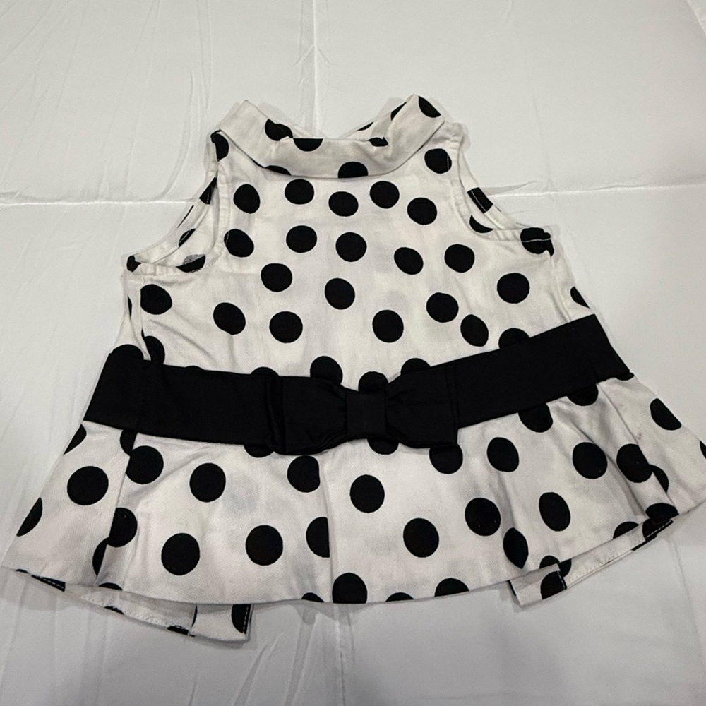 Janie and Jack Black and White Polka Dot Dress